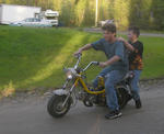 Mike & John aboard the '78 Yamaha Chappy