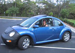 Mary in her new 02 Beetle